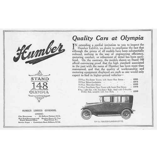 Humber motor cars antique - cars,