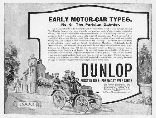 Dunlop tyres early motor - dunlop,