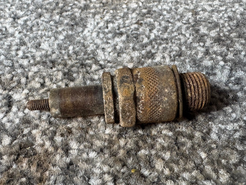 Antique spark plug rusty metal - antique,
