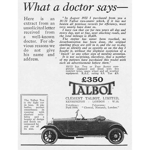Talbot motor cars the - cars,