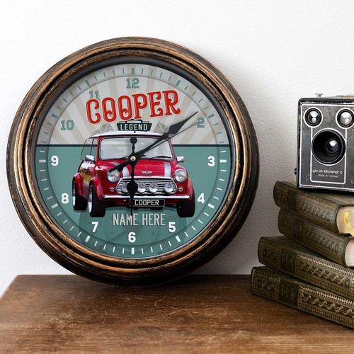 Personalised car clock mini - car,