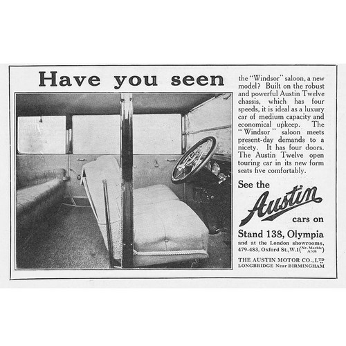 Austin motor cars - motor, antique