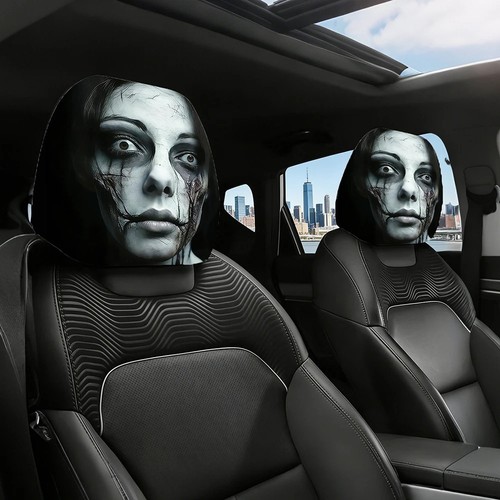 Horror ghost face car - ghost, headrest