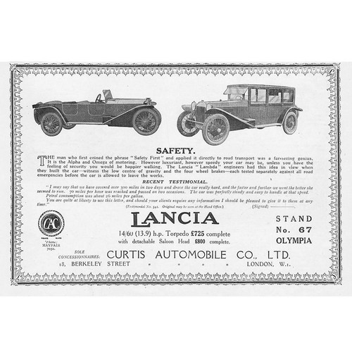 Lancia motor cars antique - lancia,