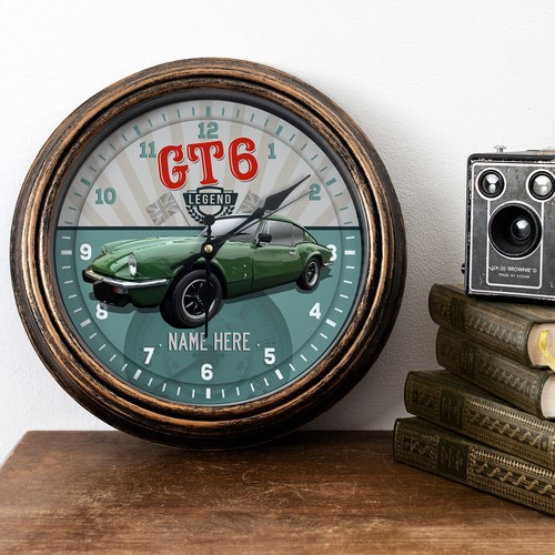 Personalised car clock triumph - car,