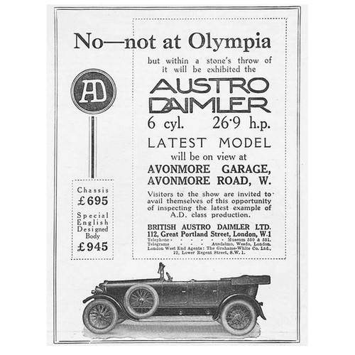 Austro daimler motor cars - motor,