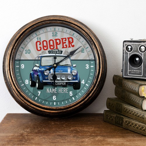 Personalised car clock - personalised,