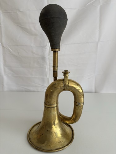 Antique brass motor - brass, horn
