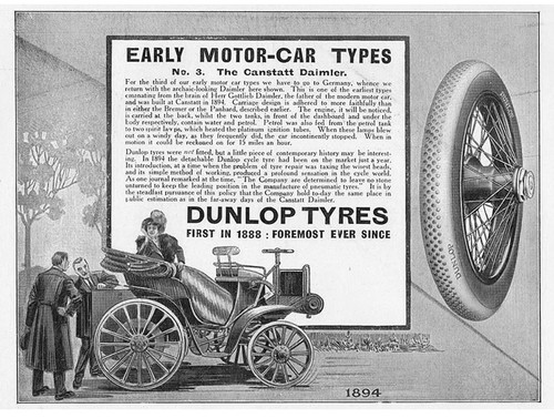 Dunlop tyres early motor cars - tyres,