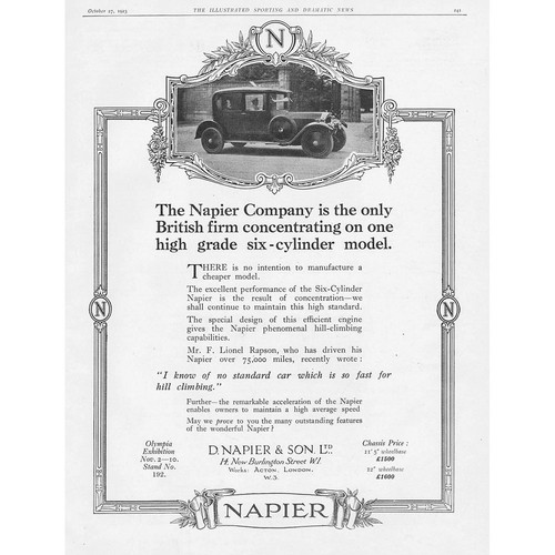 Napier motor cars - #1, antique