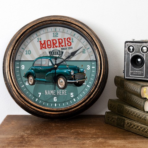 Personalised car clock morris - personalised,