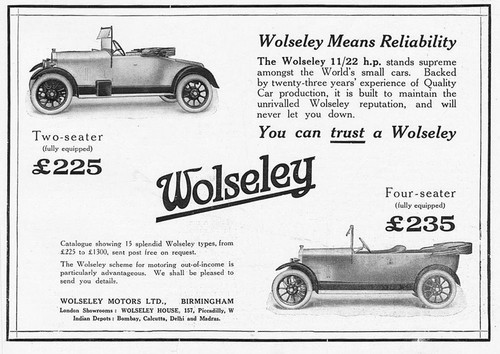 Wolseley two and - two, seater
